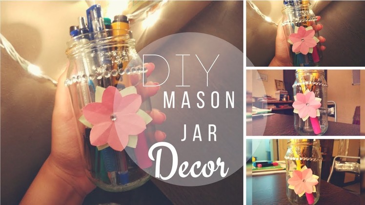 Easy Mason jar decor | Reuse Pickle Jar | DIY Mason Jar diy | Craft ideas | Organizer