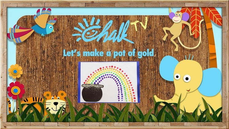 FINGER PAINT A POT OF GOLD! | Easy Paper Crafts for Kids (by Chalk TV)