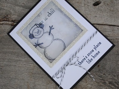 Frosted window card ft. Snow Place Stamp Set