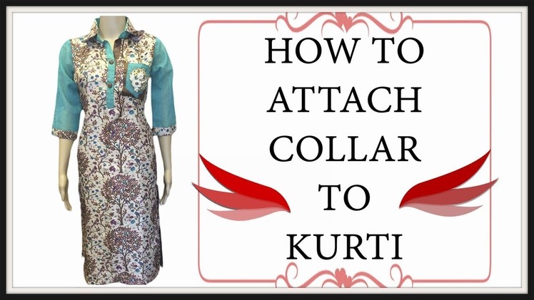How To Attach Collar On Your Kurti | Collar Cutting And Stitching | DIY - Tailoring With Usha