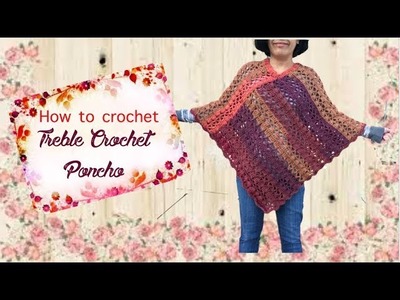 How to crochet Treble Crochet Poncho