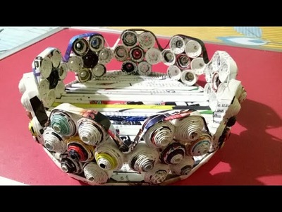 How to make a newspaper basket DIY Newspaper Craft Idea LifeStyle Designs