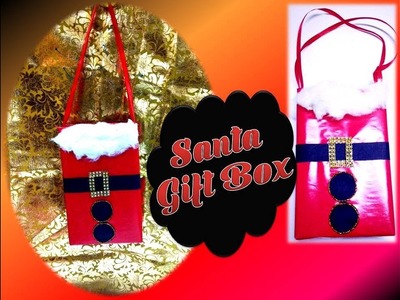 How to make a Santa Claus Gift Bag.Box .Unique Gift wrapping idea. Christmas Crafts