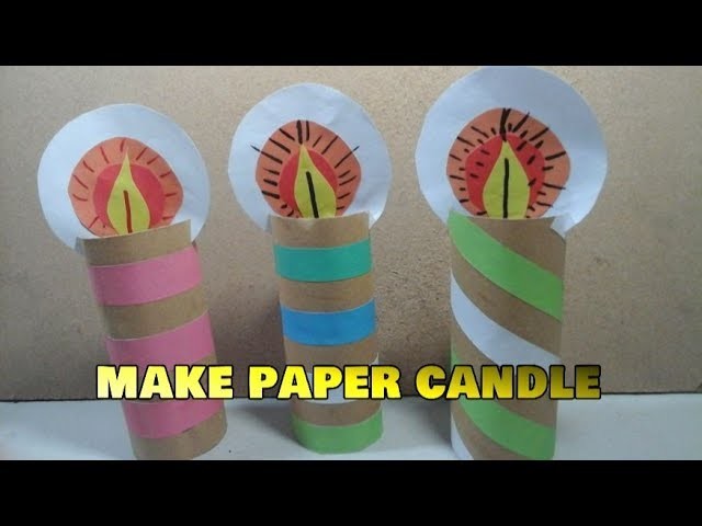How to make beautiful paper candle | easy craft tutorial