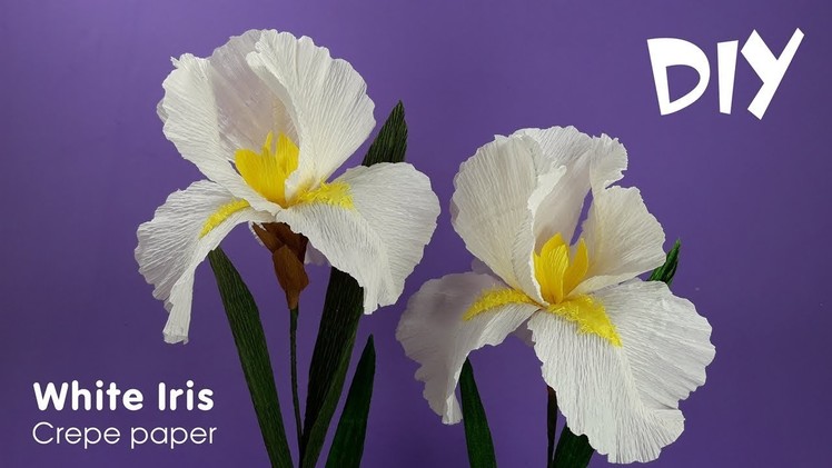 How to make crepe paper flowers | Crepe paper Iris | Craft tutorials