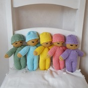 knitted baby doll in choice of 5 colours