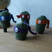 knitted teenage ninja turtles fun gear knob cover