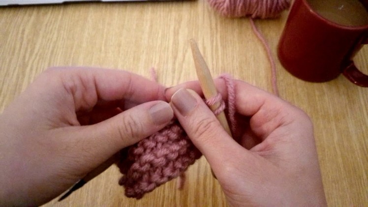 Knitting increase stitches using KFB: Knit Front Back