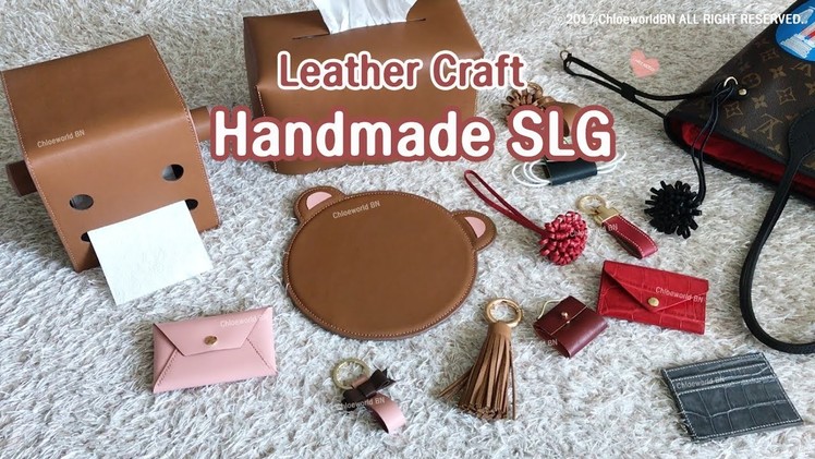 Leather Craft : What I made in beginner's course.Handmade SLG