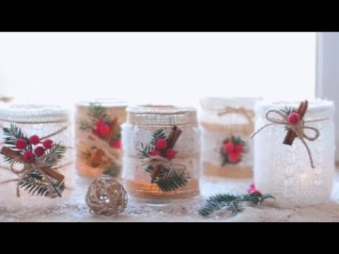 Mason Jar Christmas Candle Holder