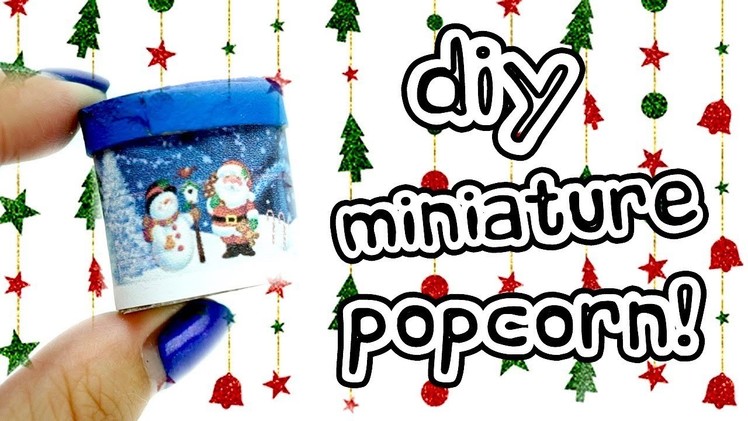 Miniature christmas popcorn tin can DIY!
