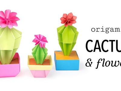 Origami Cactus & Flower Tutorial ♥︎ DIY ♥︎ Paper Kawaii