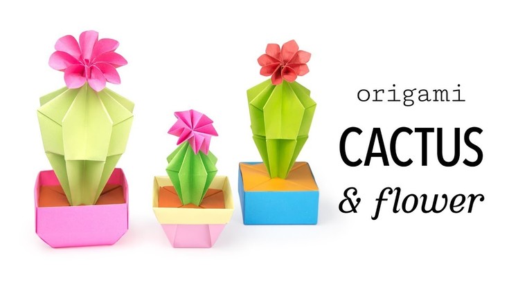 Origami Cactus & Flower Tutorial ♥︎ DIY ♥︎ Paper Kawaii