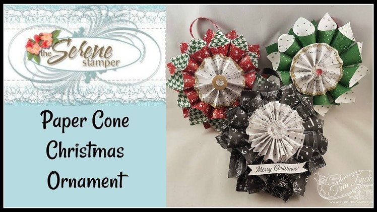 Paper Cone Christmas Ornament