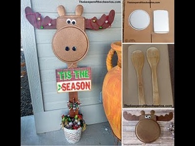 PIZZA PAN CHRISTMAS MOOSE SIGN