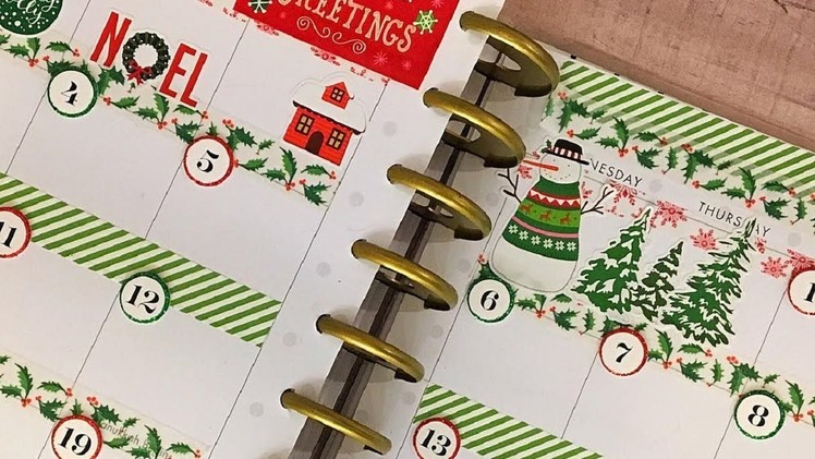 PLAN WITH ME! Big Happy Planner Christmas Layout! December 2017