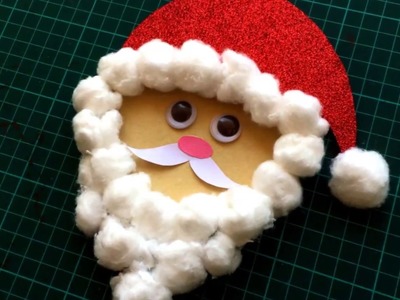 Santa's Face from Waste CD | Preschool Craft | Fun Craft for Kids