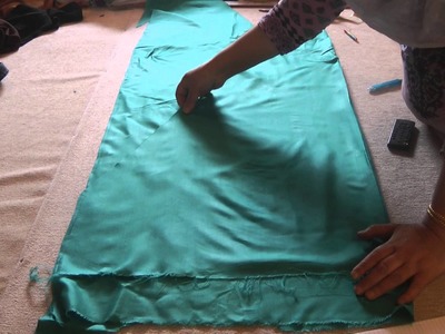 Taking measurements and cutting simple salwar