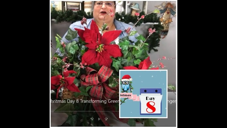 Tricia's Creations: 12 Days of Chritmas Day 8 Transforming Greenery Into Christmas Arrangement