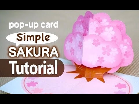 [Tutorial] SAKURA_pop-up card (simple & easy)__[FREE PATTERN]