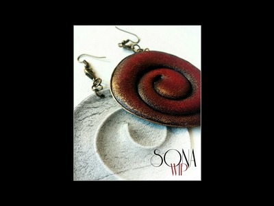 ''Velvet Red Snails'' two sided 3D transformer earrings, WIP