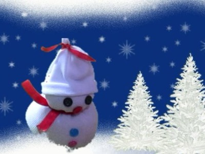 Very easy snowman craft with socks - Christmas idea - drink of art