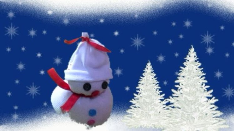 Very easy snowman craft with socks - Christmas idea - drink of art