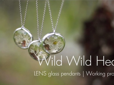 Working process: glass LENS pendants | Handcrafted nature inspired jewelry