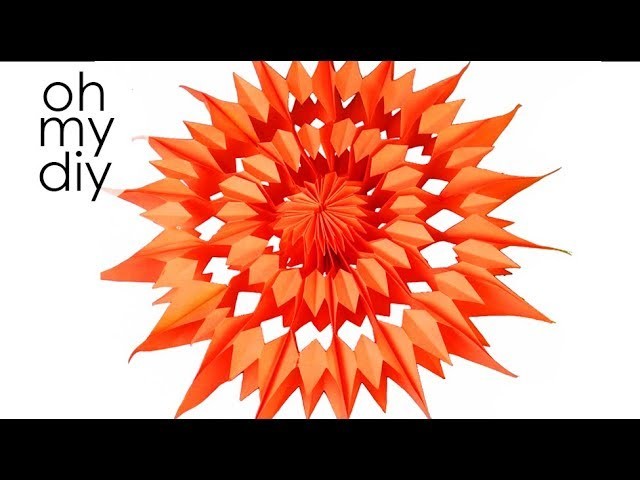 3D Snowflakes DIY Tutorial - How to Make 3D Paper Snowflakes for homemade decorations