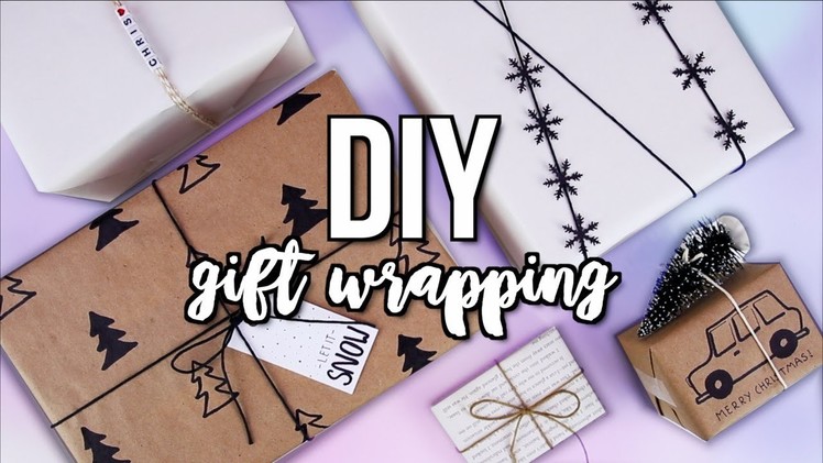 5 DIY Gift Wrapping Ideas! Pinterest Inspired 2017