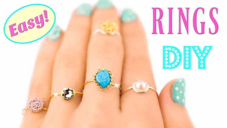 5 DIY Rings EASY & Adjustable! How To Make a Ring | EASY Diy Rings