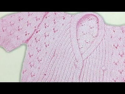 Baby Sweater.Baby Woolen Dress.Knitting tutorials in Hindi.Cardigan for Kids:Design-85