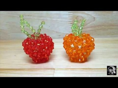 Beaded beads tutorial: Apple.Beaded Jewelry Patterns.DIY beads