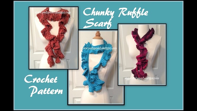 Chunky Ruffle Scarf Crochet Pattern