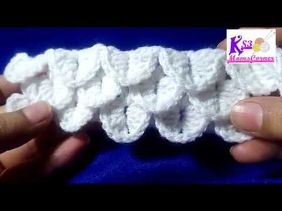 Crochet Crocodile Stitch | Crochet Crocodile stitch step by step in hindi | क्रोशिया की बुनाई - 2#