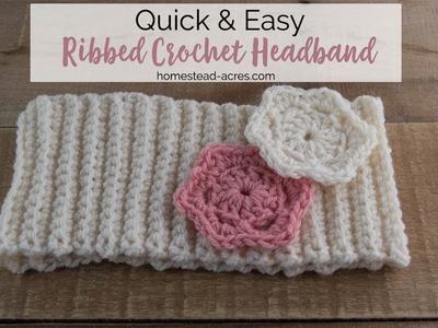 Crochet Ribbed Headband Pattern Tutorial - Easy Beginner Crochet Pattern