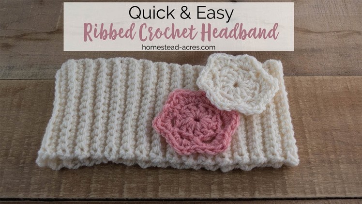 Crochet Ribbed Headband Pattern Tutorial - Easy Beginner Crochet Pattern