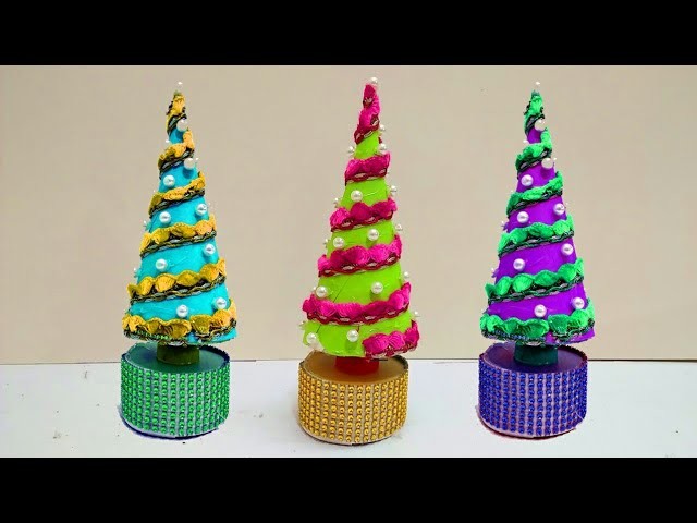DIY 3D Rotate Paper Christmas Tree || How to Make Xmas Tree From Waste Things