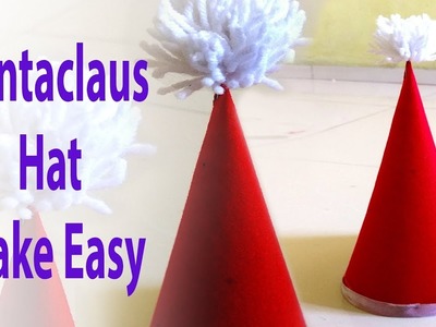 DIY Christmas, How to make Santa Hat for Christmas, Merry Christmas And Happy New Year
