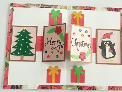 DIY Christmas Pop up Card. Handmade Christmas Greeting Card Ideas