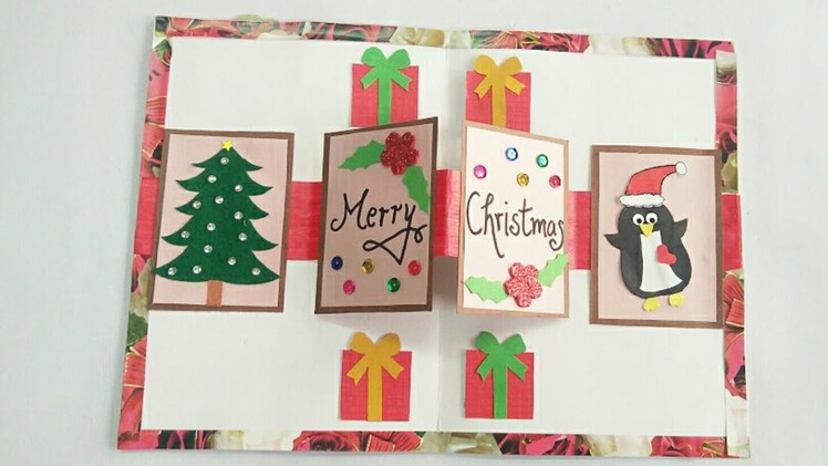 DIY Christmas Pop up Card. Handmade Christmas Greeting Card Ideas