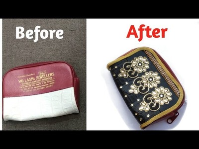 Diy clutch.purse makeover no sew.Best out of waste clutch.How to make trendy clutch purse at home