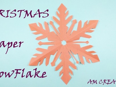 DIY Color Paper Christmas Snowflake | How to Make a Paper Xmas Snowflake |