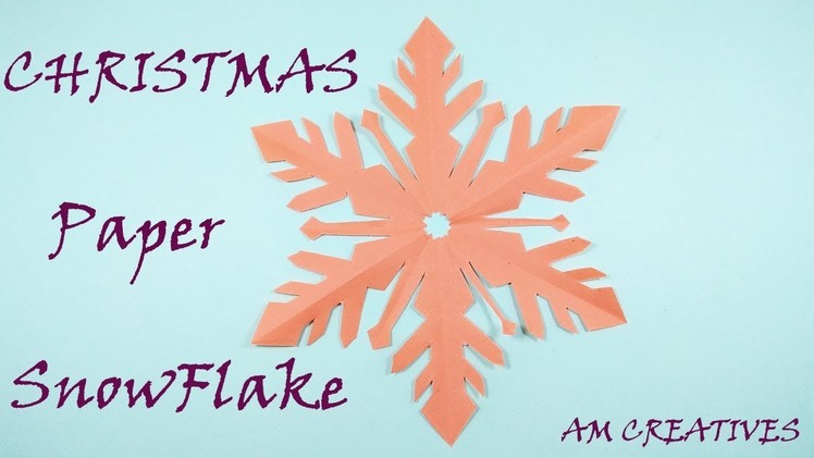 DIY Color Paper Christmas Snowflake | How to Make a Paper Xmas Snowflake |