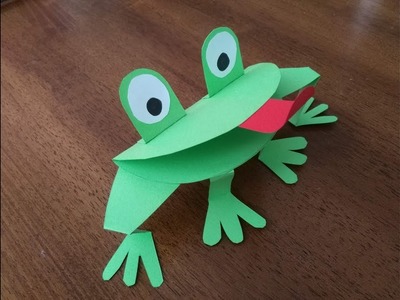 DIY Crafts for Kids - How to Make a Funny Frog out of Paper Sheet + Tutorial !