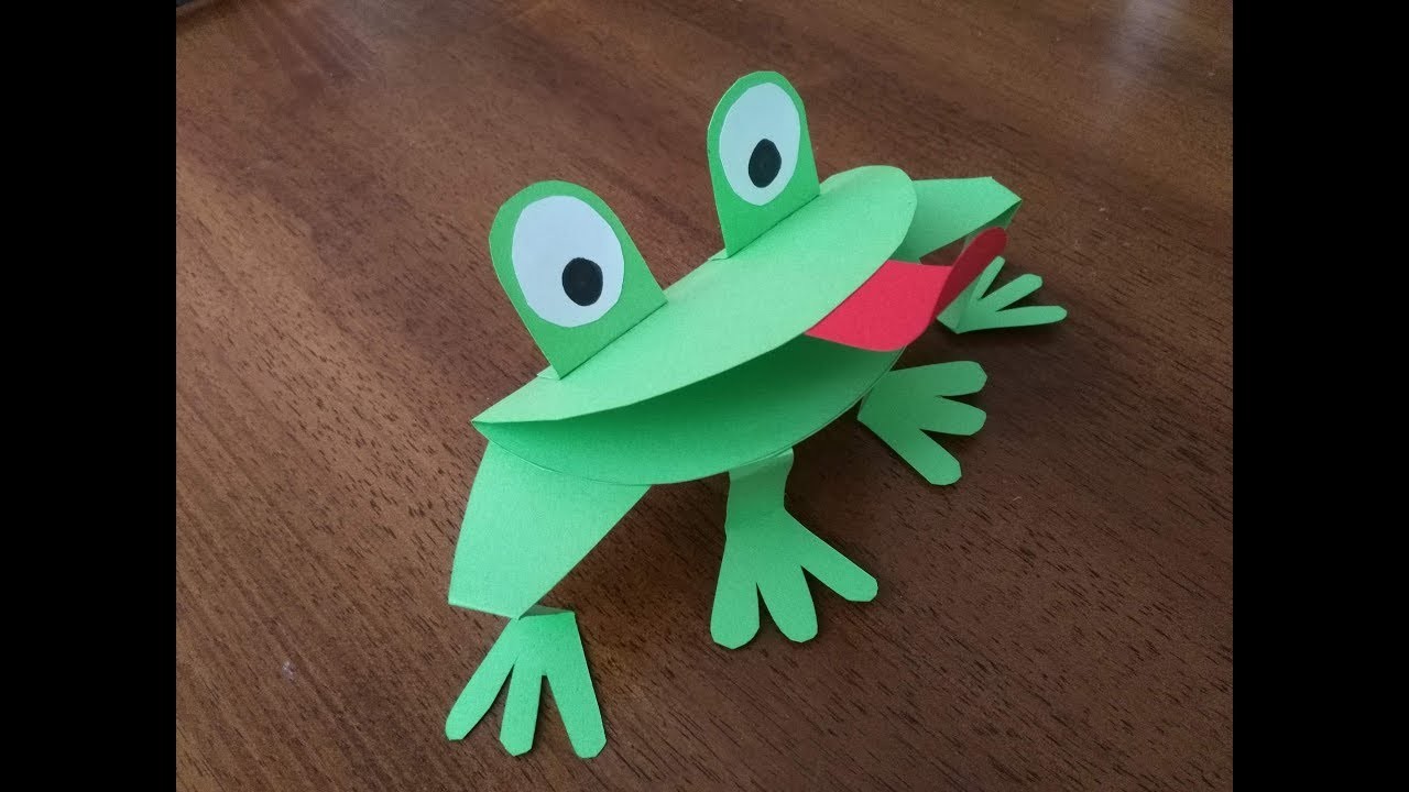 diy-crafts-for-kids-how-to-make-a-funny-frog-out-of-paper-sheet