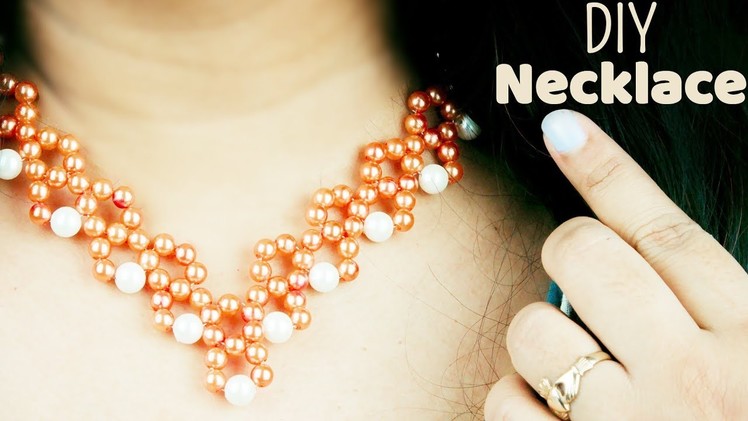 DIY Designer Pearl necklace | How to make bridal necklace at home | Beads art