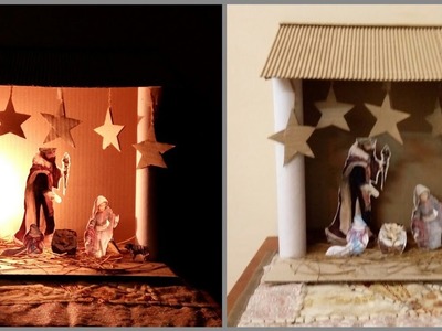 DIY Easy Christmas Crib Making | How to Make Christmas Crib | How to Make Nativity Sets
