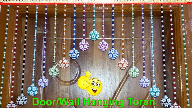 DIY,Handmade Toran | How To Make Door Hangings At Home (Beaded Toran) | Home Decorating Ideas