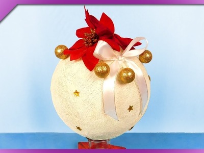 DIY How to make big Christmas ball out of bandage (ENG Subtitles) - Speed up #433